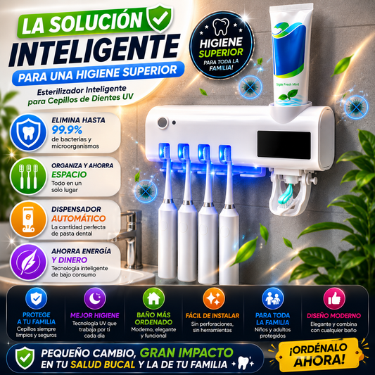 Esterilizador Inteligente para Cepillos de Dientes UV