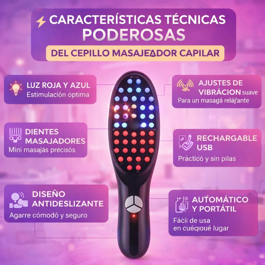 Cepillo Led de Terapia Capilar