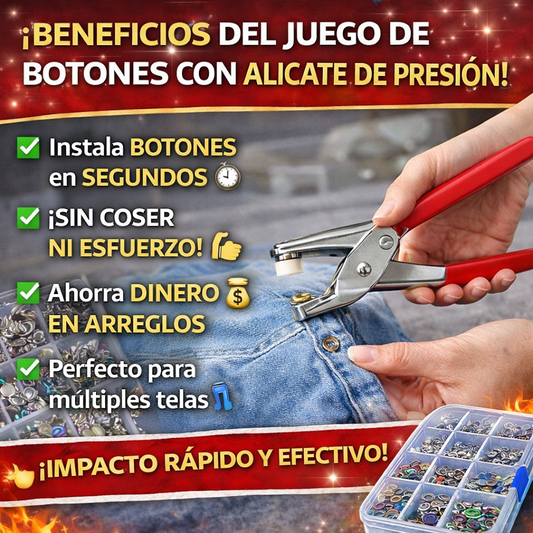 Juego de Botones con Alicate de Presión