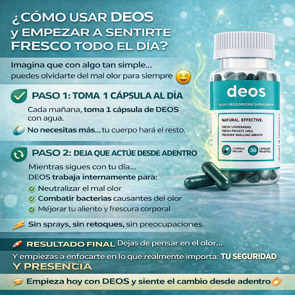 DEOS Suplemento Desodorante Interno - Frescura Natural