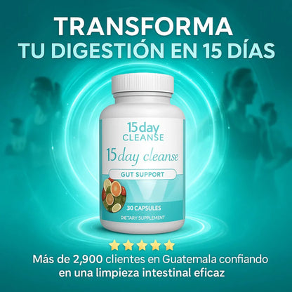 🌿 15 DAY CLEANSE – Limpieza Natural de Intestino y Colon