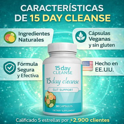 🌿 15 DAY CLEANSE – Limpieza Natural de Intestino y Colon