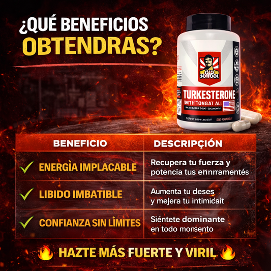 Turkesterone Suplemento de Testosterona para Hombres