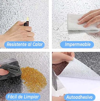 Protector de Aluminio con Adhesivo para cocina (AntiGrasa)