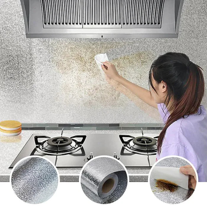 Protector de Aluminio con Adhesivo para cocina (AntiGrasa)