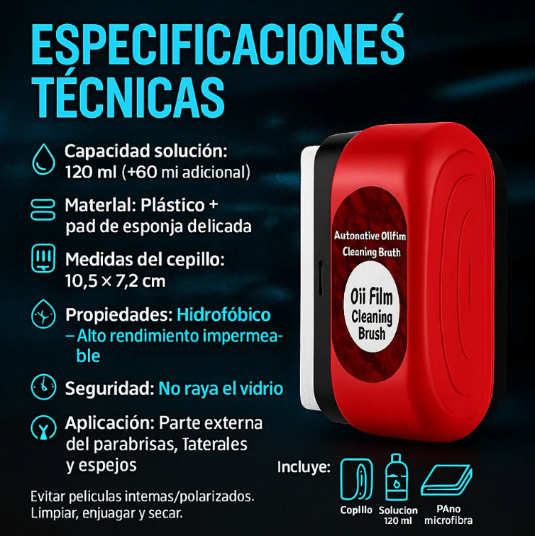 2x1 Limpiavidrios Antiempañante Hidrofóbico para Autos (Oferta solo por este Mes)