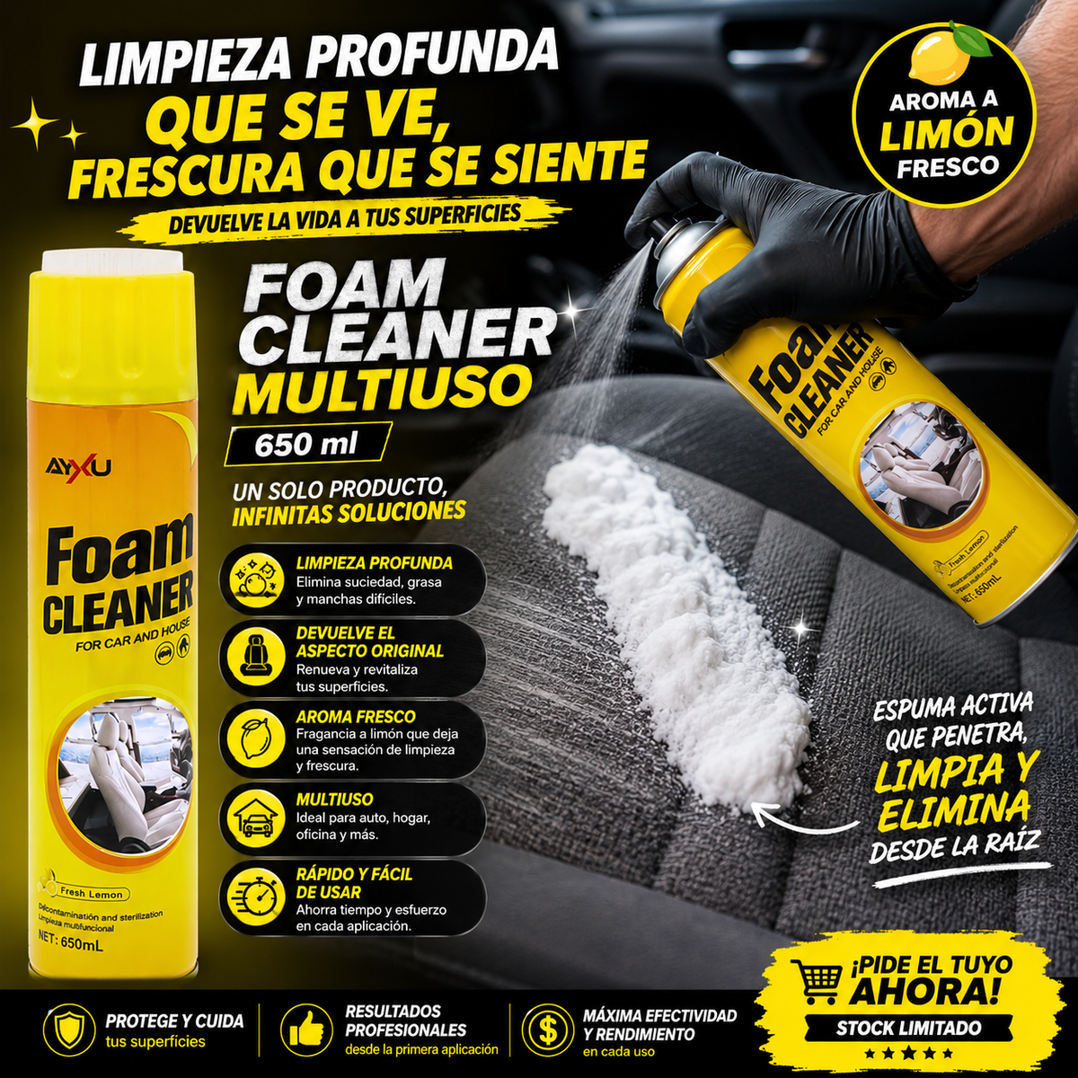 Espuma Limpiadora Multiusos "Foam Cleaner" 650ml