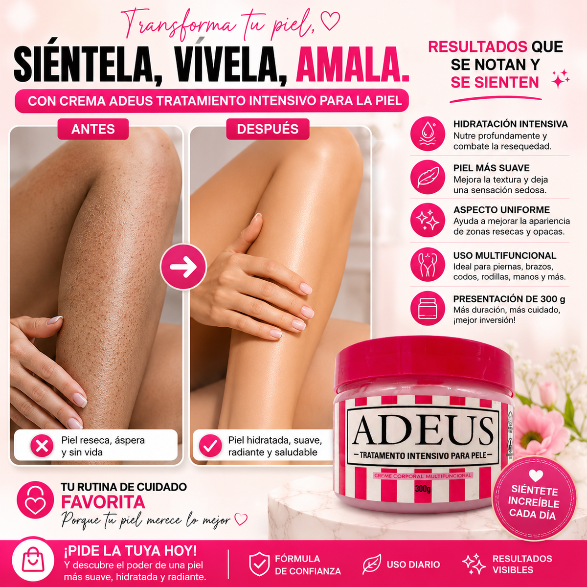 ADEUS CREAM - Tratamiento Intensivo para las Estrías y Manchas