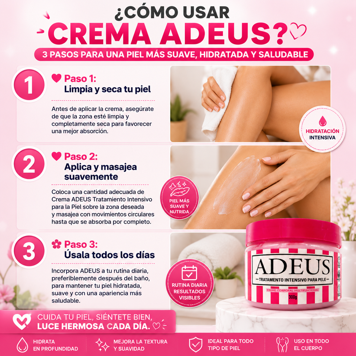 ADEUS CREAM - Tratamiento Intensivo para las Estrías y Manchas