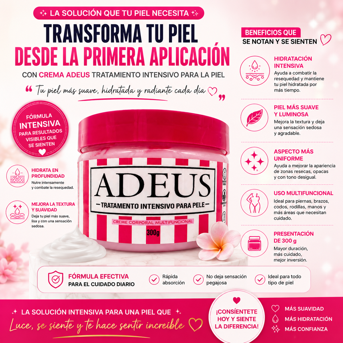 ADEUS CREAM - Tratamiento Intensivo para las Estrías y Manchas