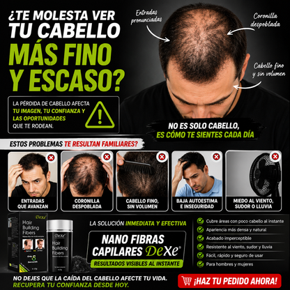 Nano Fibras Capilares DeXe - Para el Aumento del Cabello