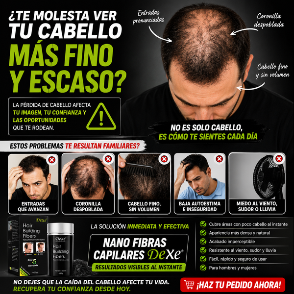 Fibras Dexe Aumento Cabello