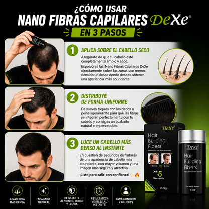 Nano Fibras Capilares DeXe - Para el Aumento del Cabello