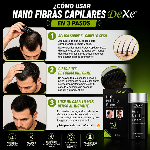 Fibras Dexe Aumento Cabello