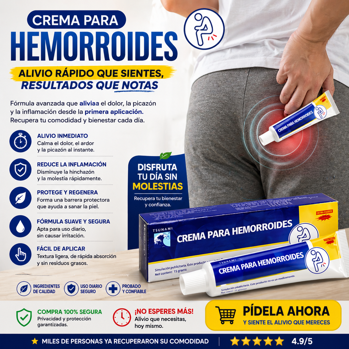 Crema Alivio Para Hemorroides en solo 7 Días