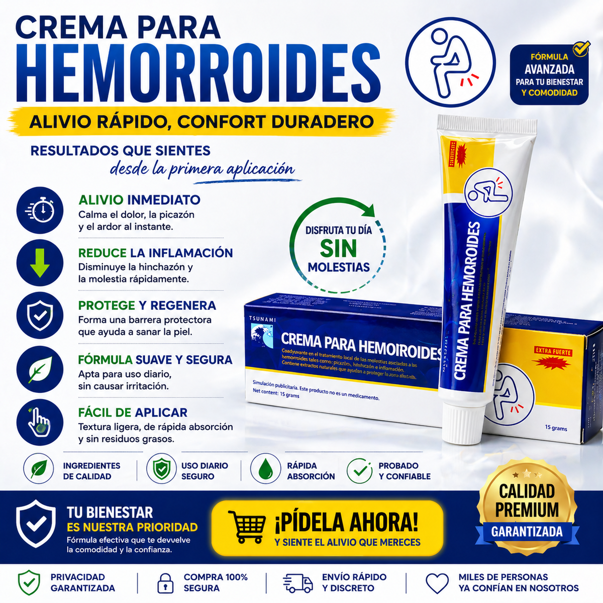 Crema Alivio Para Hemorroides en solo 7 Días