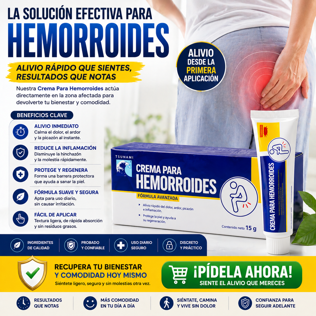 Crema Alivio Para Hemorroides en solo 7 Días