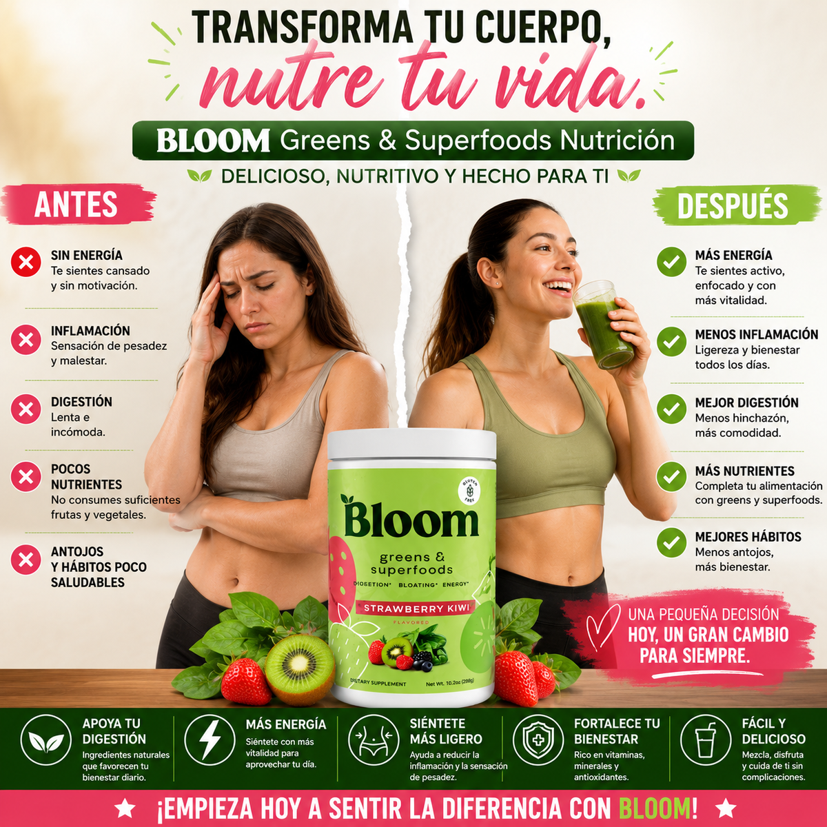 BLOOM Greens & Superfoods Nutrición