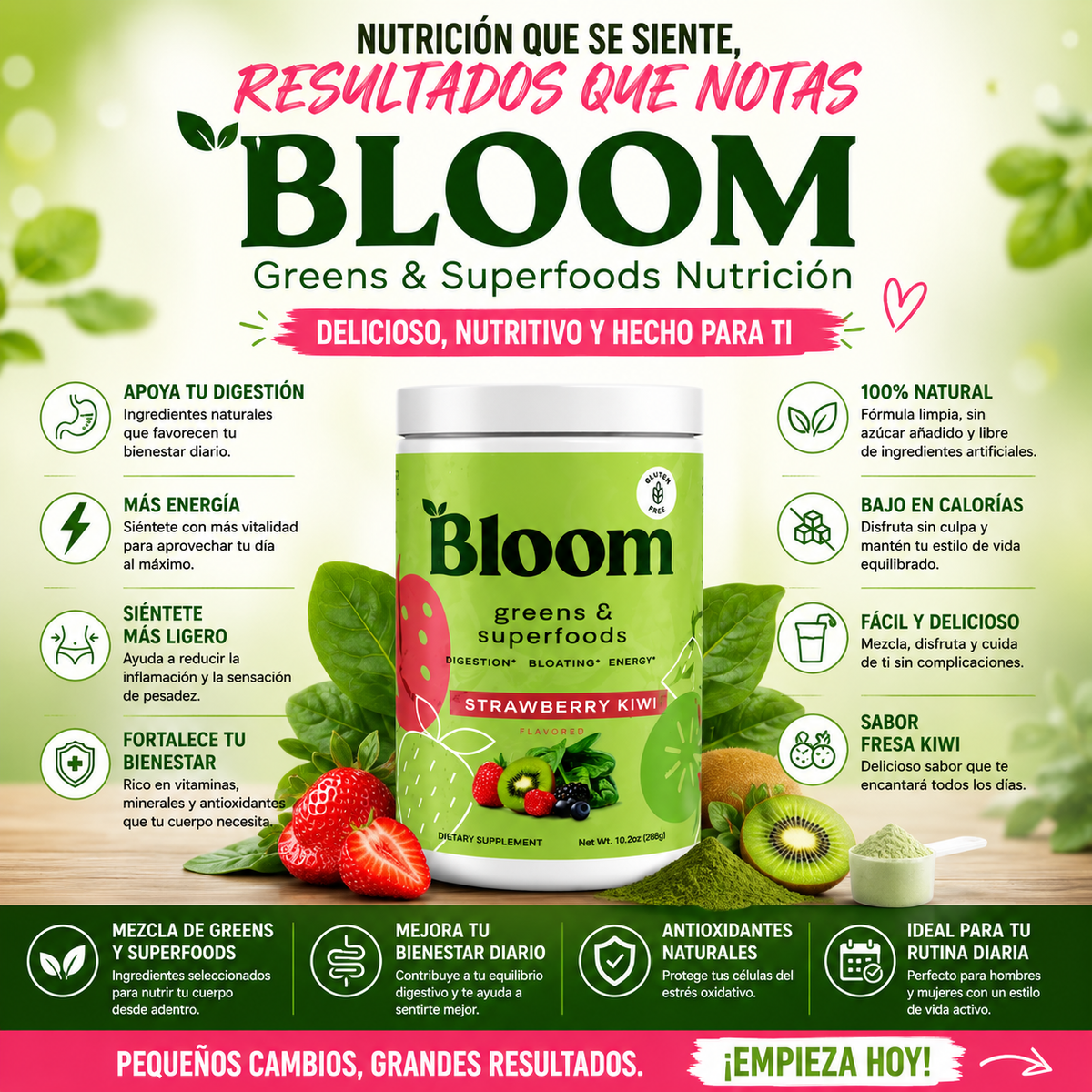 BLOOM Greens & Superfoods Nutrición