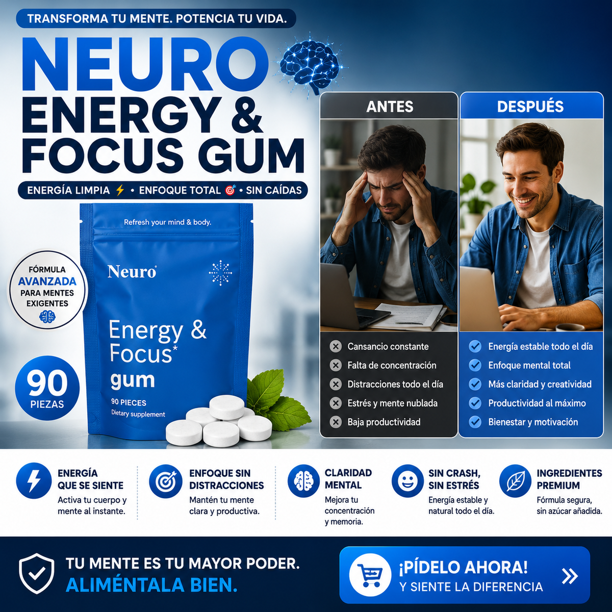 Neuro Energy & Focus Gum