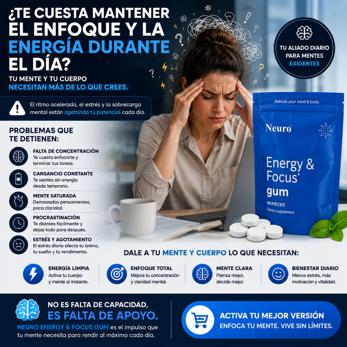 Neuro Energy & Focus Gum