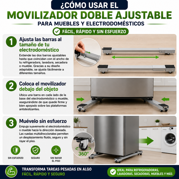 Base Móvil Extensible para Electrodomésticos