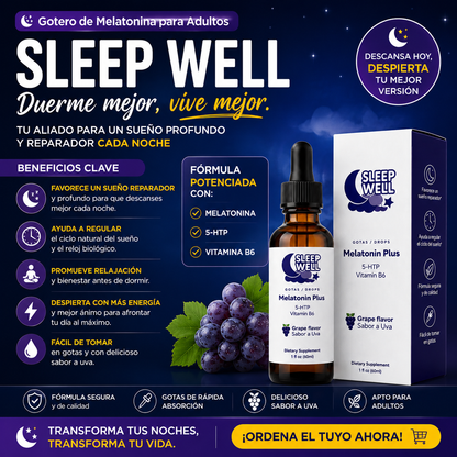 Gotero de Melatonina para Adultos Sleep Well