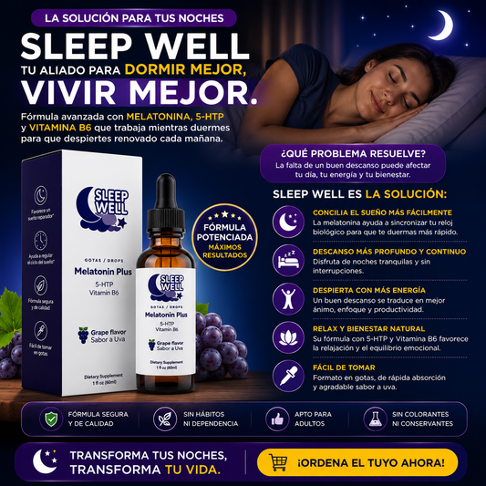 Gotero de Melatonina para Adultos Sleep Well