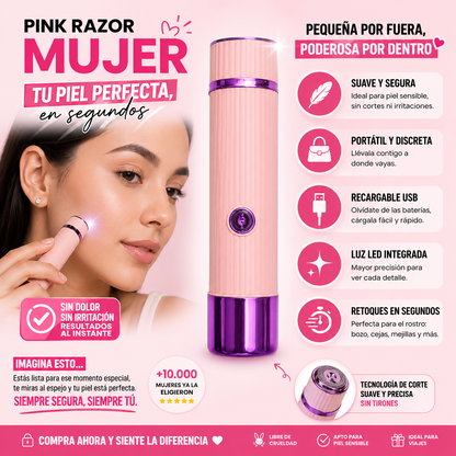 Pink Razor - Removedor de Vello Facial