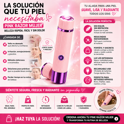 Pink Razor - Removedor de Vello Facial