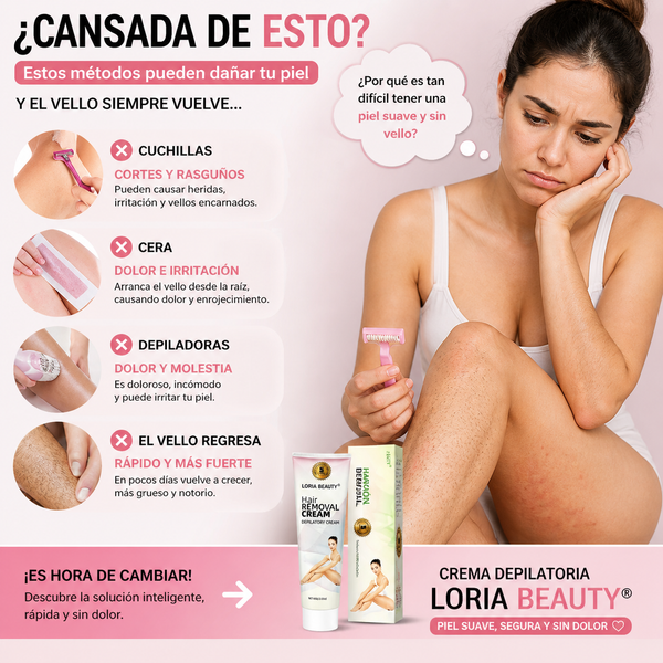 Crema depilatoria corporal sin dolor