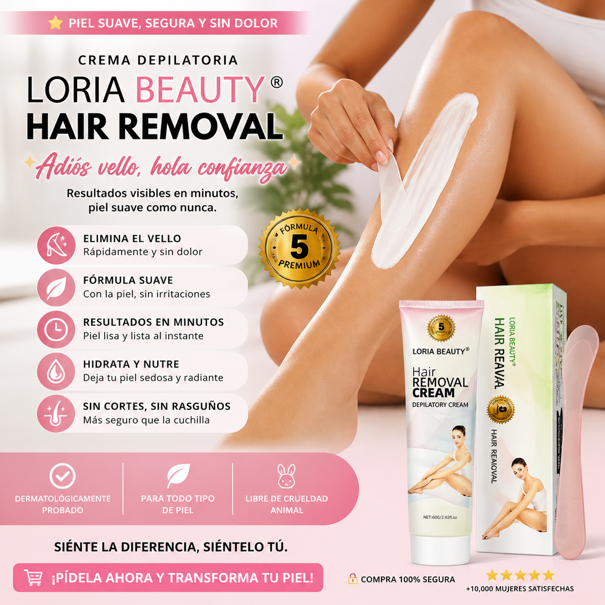 2x1 Crema Depilatoria Loria Beauty