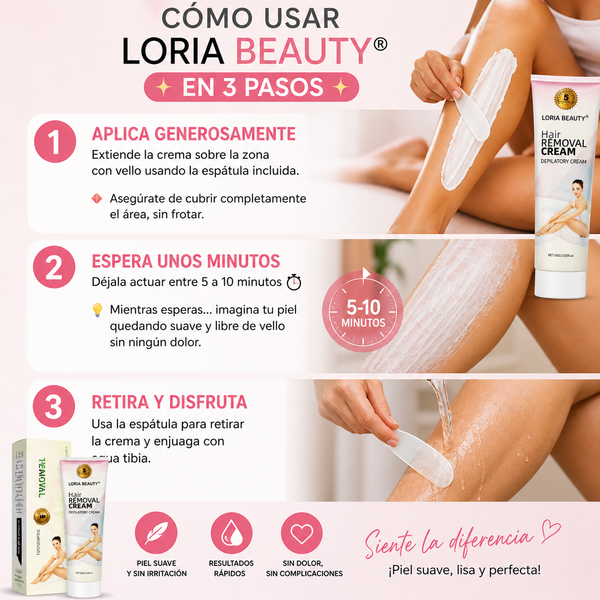Crema depilatoria corporal sin dolor