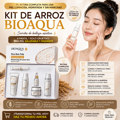Kit Facial de Arroz BioAqua - Rejuvenece tu Piel de Inmediato