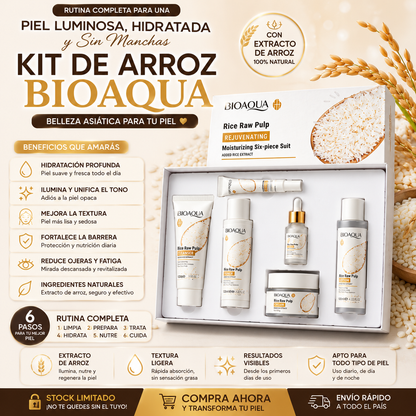 Kit Facial de Arroz BioAqua - Rejuvenece tu Piel de Inmediato