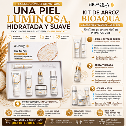 Kit Facial de Arroz BioAqua - Rejuvenece tu Piel de Inmediato