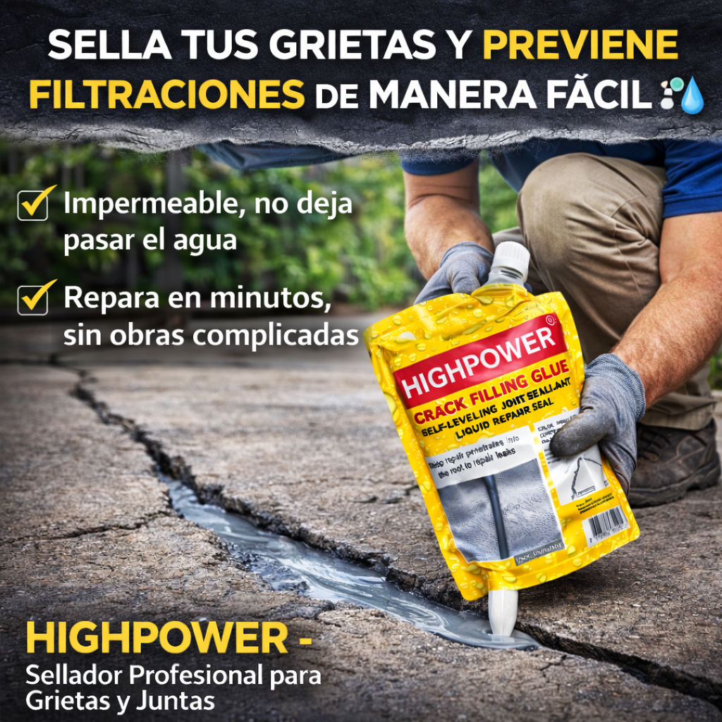 HIGHPOWER – Sellador Profesional para Grietas y Juntas