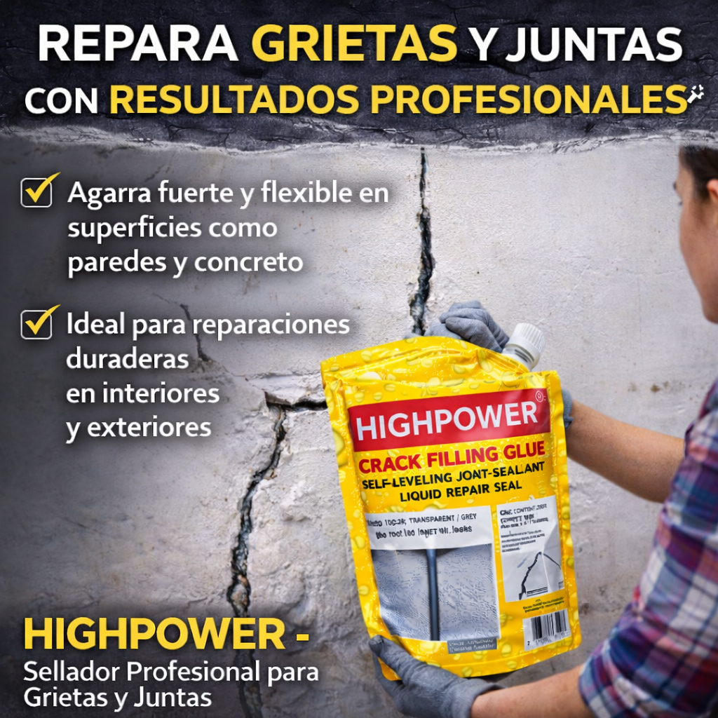 HIGHPOWER – Sellador Profesional para Grietas y Juntas