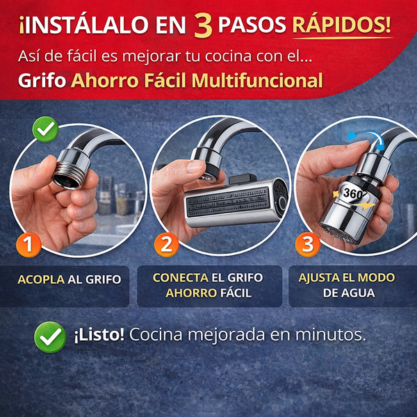Grifo Ahorro Fácil Multifuncional