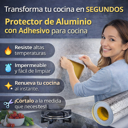 Protector de Aluminio con Adhesivo para cocina (AntiGrasa)