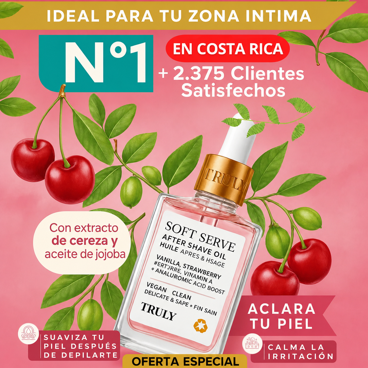 Soft Serve Truly - Aceite Íntimo para Piel Radiante y Suave