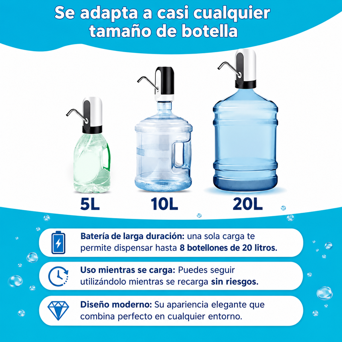 Oferta 2X1 HOY AquaSmart Pro - DISPENSADOR DE AGUA AUTOMÁTICO