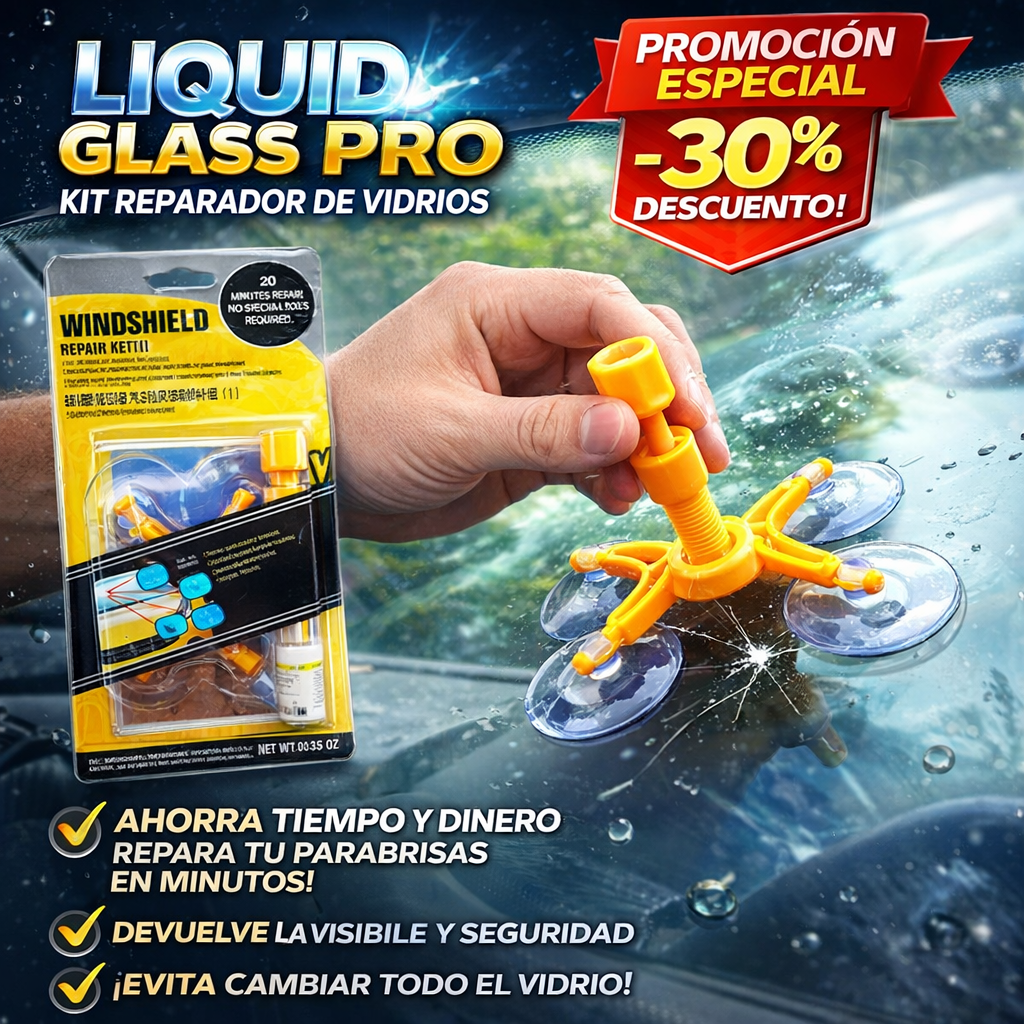 Liquid Glass Pro Kit Reparador de Vidrios