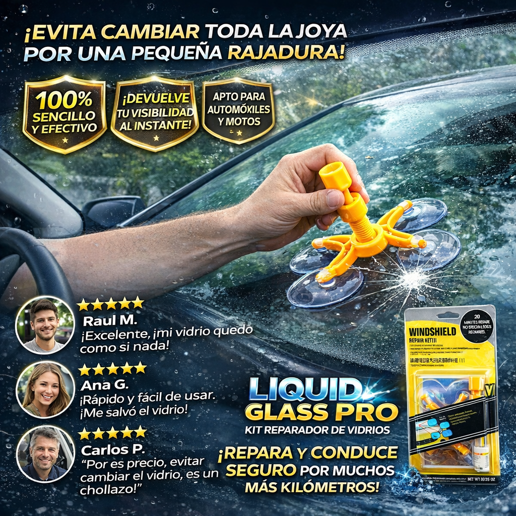 Liquid Glass Pro Kit Reparador de Vidrios