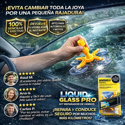 Liquid Glass Pro Kit Reparador de Vidrios