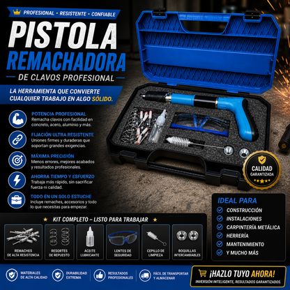 Pistola Remachadora de Clavos Profesional