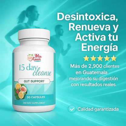 🌿 15 DAY CLEANSE – Limpieza Natural de Intestino y Colon