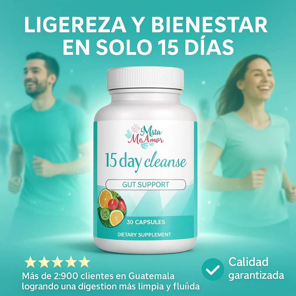🌿 15 DAY CLEANSE – Limpieza Natural de Intestino y Colon