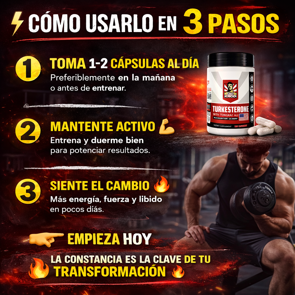 Turkesterone Suplemento de Testosterona para Hombres