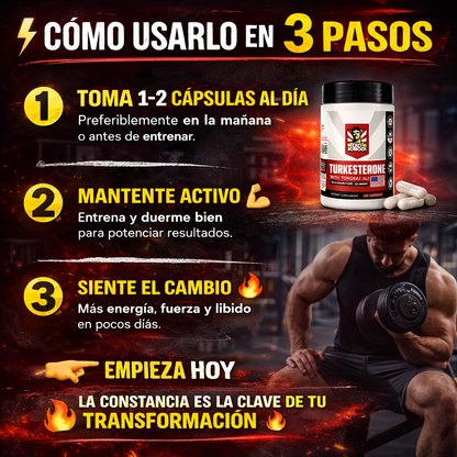 Turkesterone Suplemento de Testosterona para Hombres